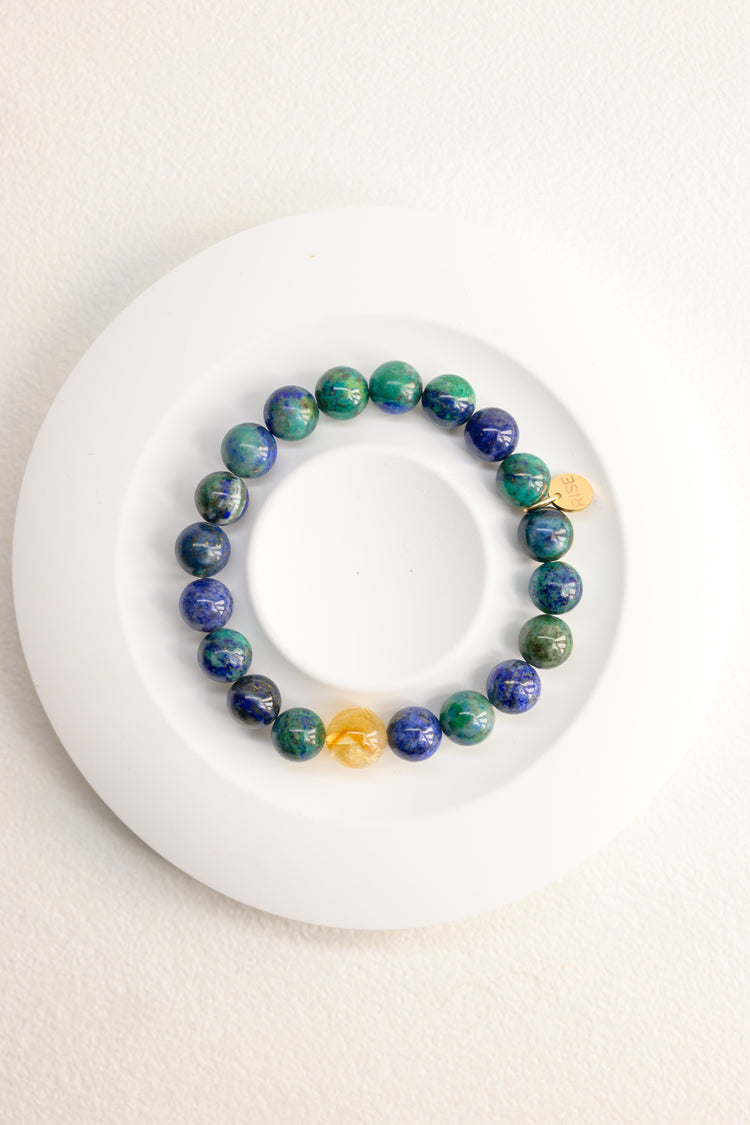 Blessed Moment Bracelet | Citrine(AAA) Azurite(A)