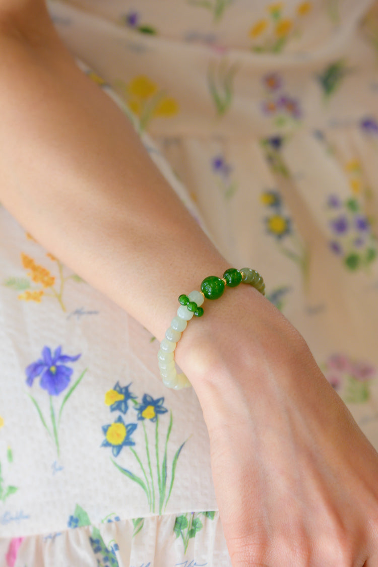 Fortune Flow Bracelet | Brazil Nephrite Jade(AA) Canada B.C Jade(AA)