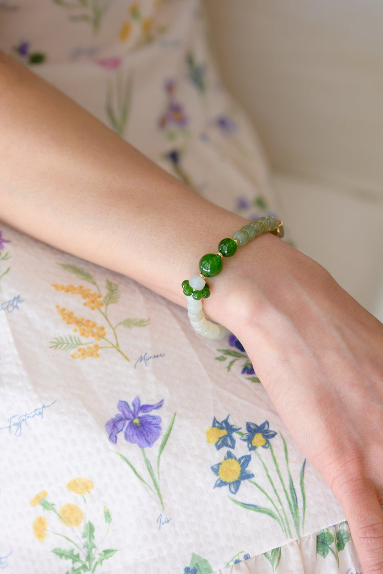 Fortune Flow Bracelet | Brazil Nephrite Jade(AA) Canada B.C Jade(AA)