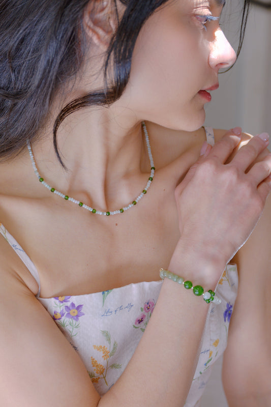 Fortune Flow Bracelet | Brazil Nephrite Jade(AA) Canada B.C Jade(AA)