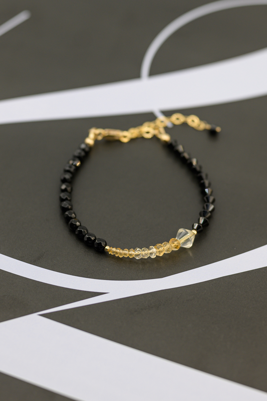 Comet's Tail (Make a Wish) Citrine Onyx Spinel Bracelet