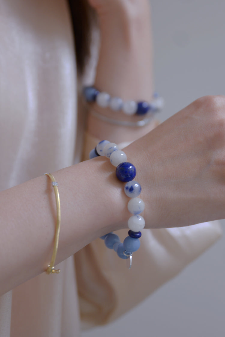 Serenity Balance Bracelet | Dumortierite Quartz Lapis(AA) Angelite
