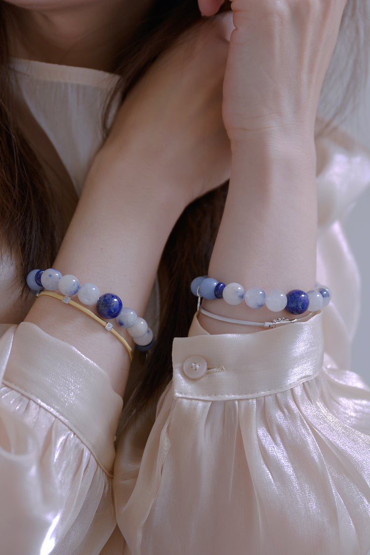 Serenity Balance Bracelet | Dumortierite Quartz Lapis(AA) Angelite