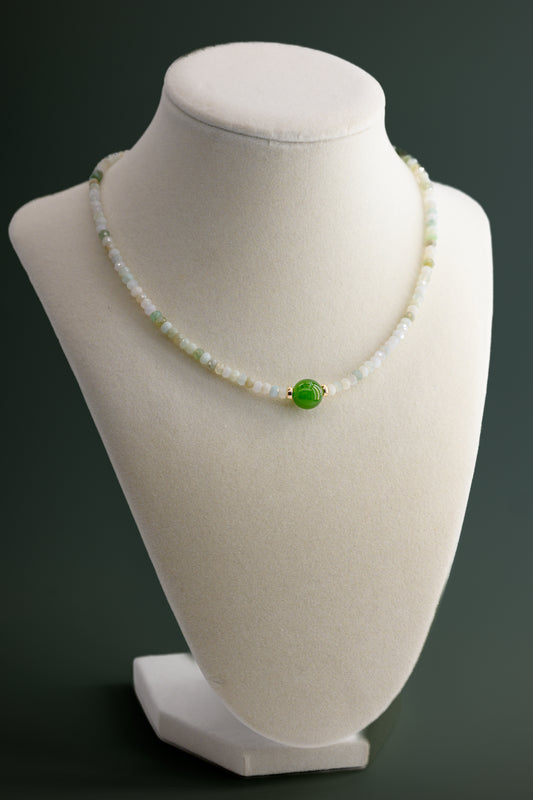 Green Bud Necklace Canada B.C. Jade Burma Jade