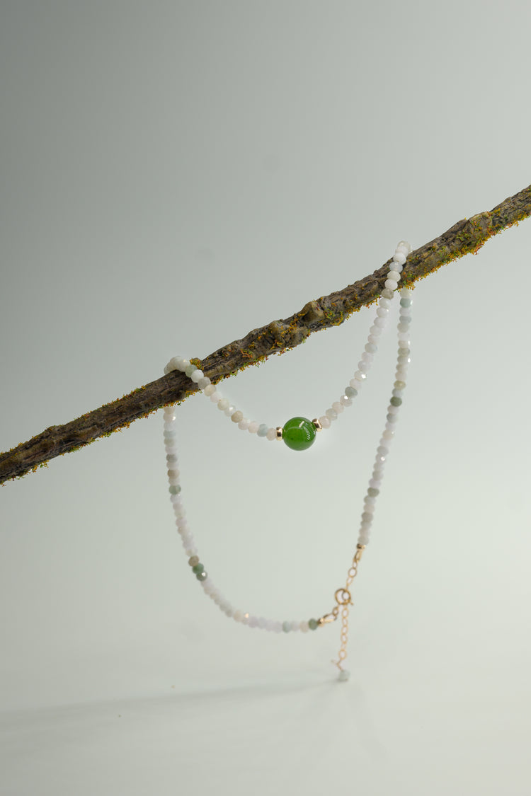 Green Bud Necklace Canada B.C. Jade Burma Jade