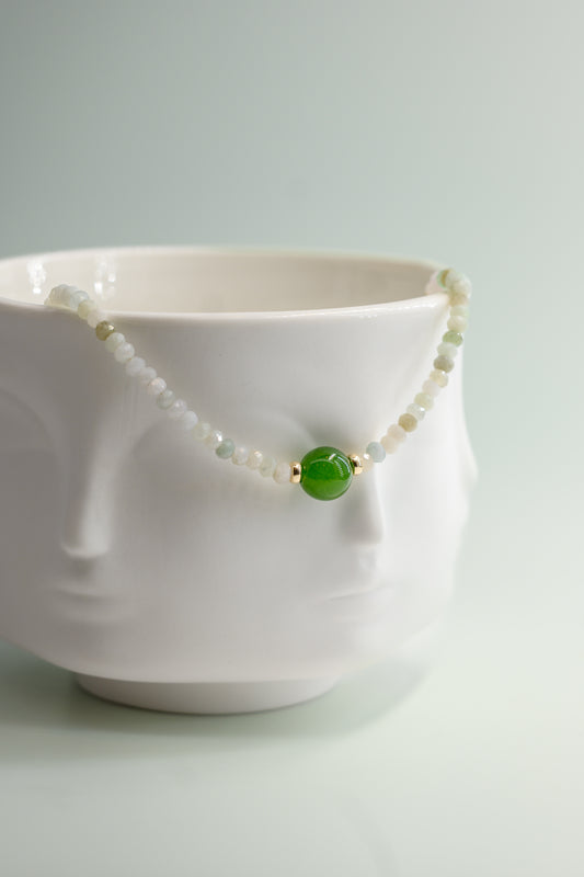 Green Bud Necklace Canada B.C. Jade Burma Jade