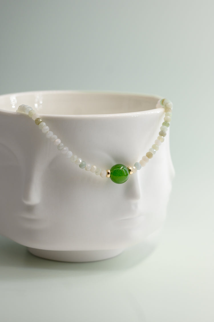 Green Bud Necklace Canada B.C. Jade Burma Jade