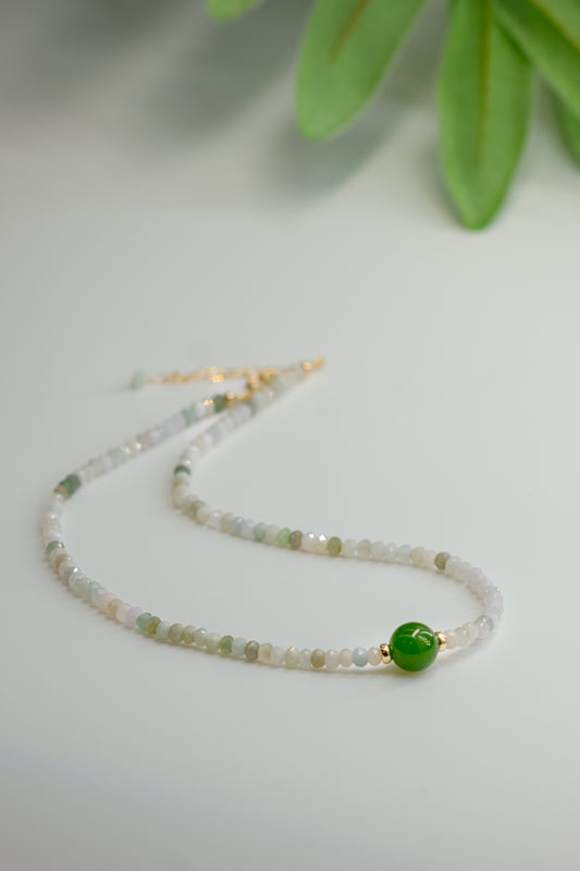 Green Bud Necklace Canada B.C. Jade Burma Jade