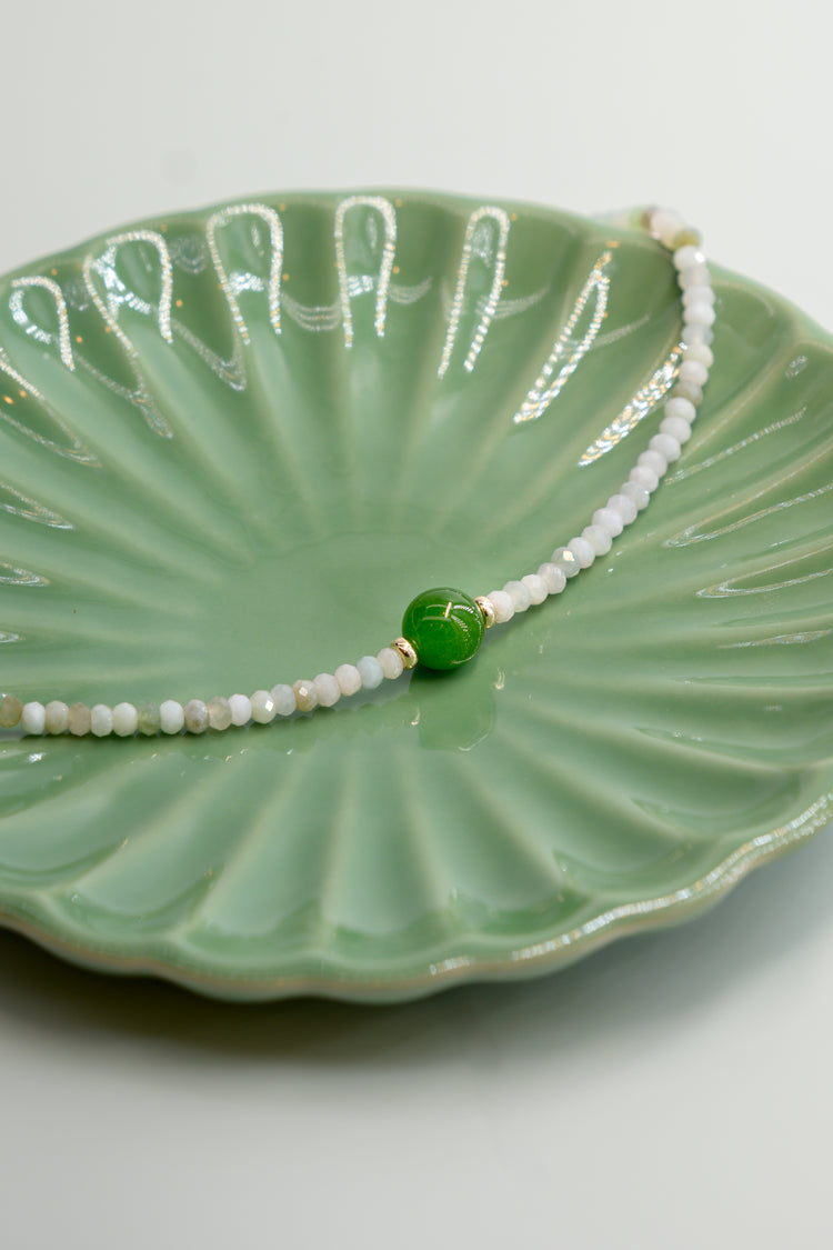 Green Bud Necklace Canada B.C. Jade Burma Jade