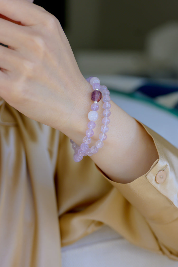 Visionary Spark Double-lined Bracelet | Lavender Amethyst Auralite-23