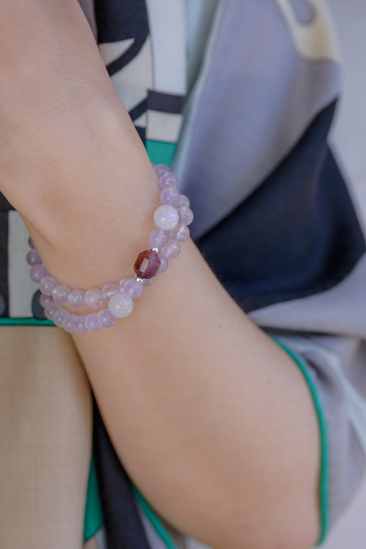 Visionary Spark Double-lined Bracelet | Lavender Amethyst Auralite-23