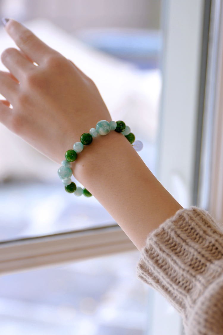 Longevity Charm Bracelet | Maw Sit Sit Russian Angelite