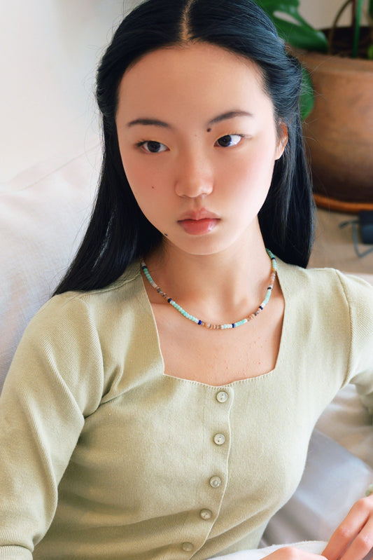 Sea‘s Rhythm Necklace | Peruvian Opal Moonstone