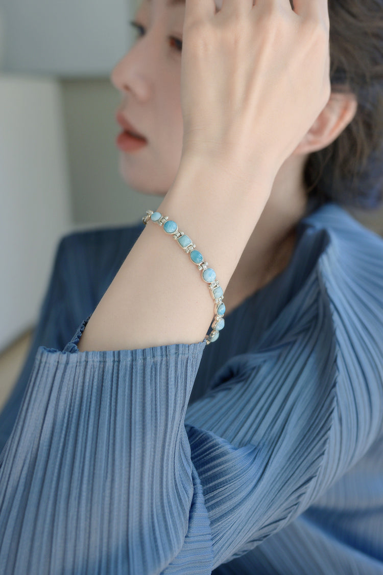 Caribbean Sky Larimar Bracelet By Ed Design