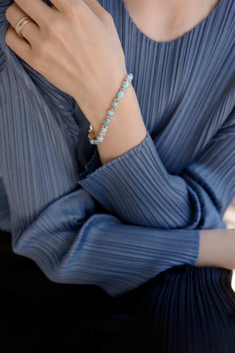 Caribbean Sky Larimar Bracelet By Ed Design
