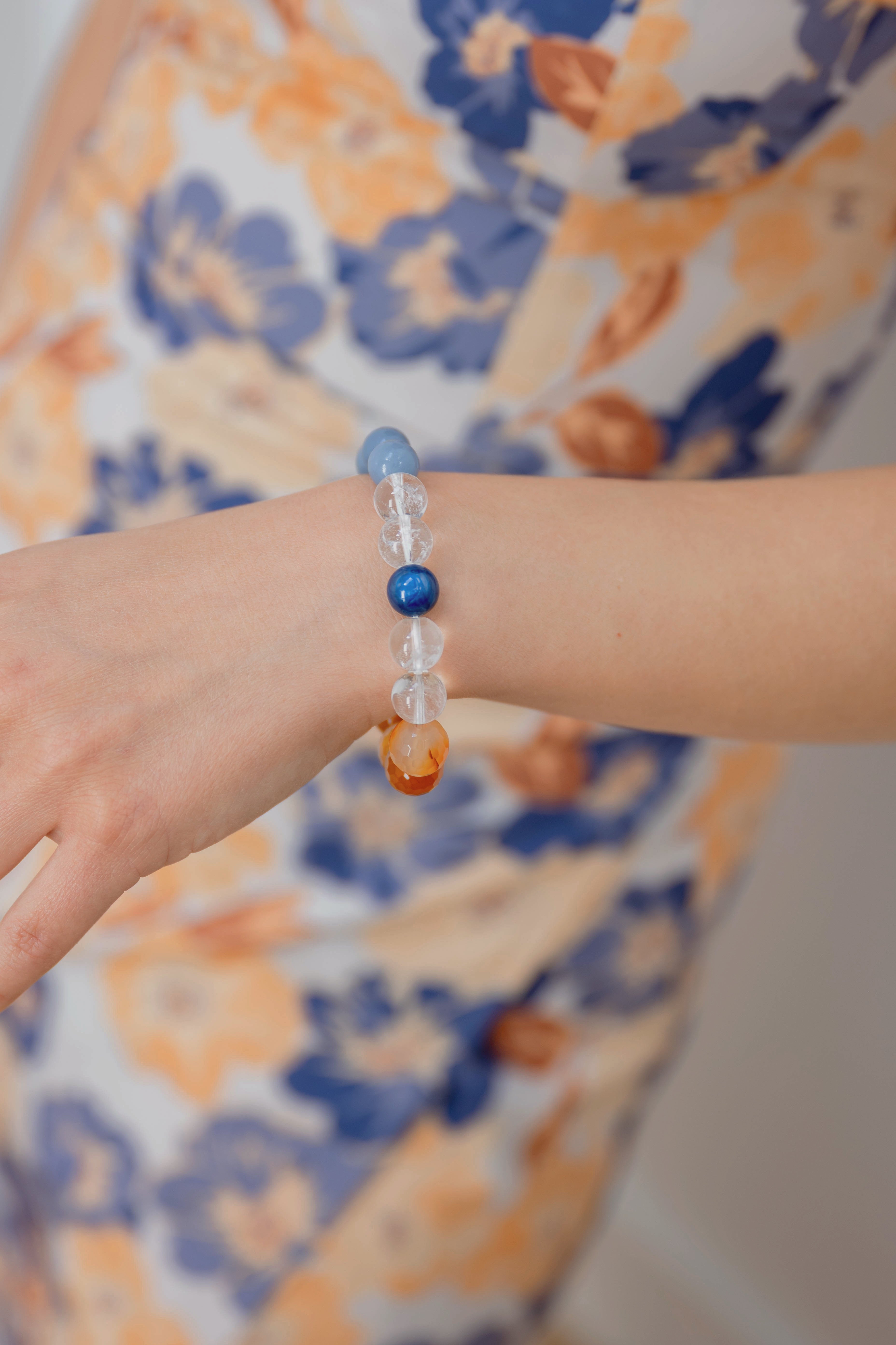 コーネルピン×アンダリュサイト×カイヤナイト 大人の夏bracelet⌖1152