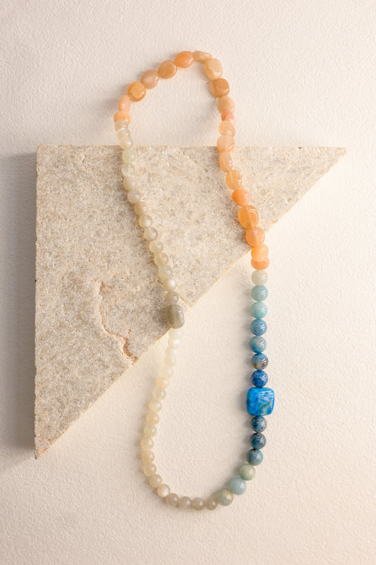 OnlyOne 1-18 Necklace//Three Wrapped Bracelet | Mix Moonstone Trolleite Impression Jasper