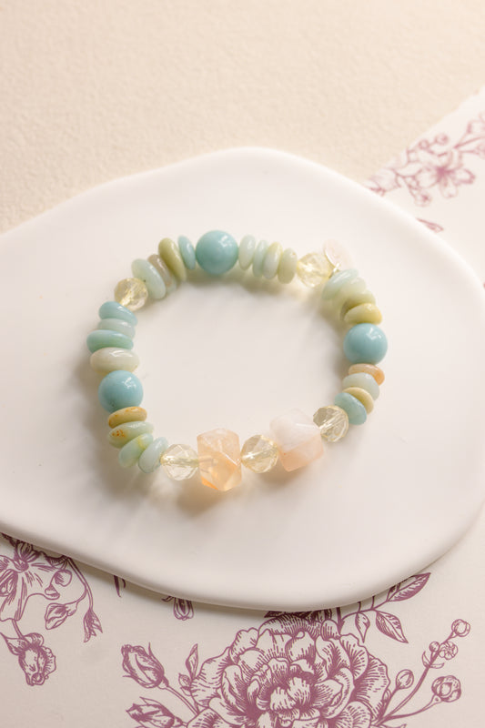OnlyOne 1-5 Bracelet | Amazonite(AA) Citrine(A) Red Rutilated Quartz