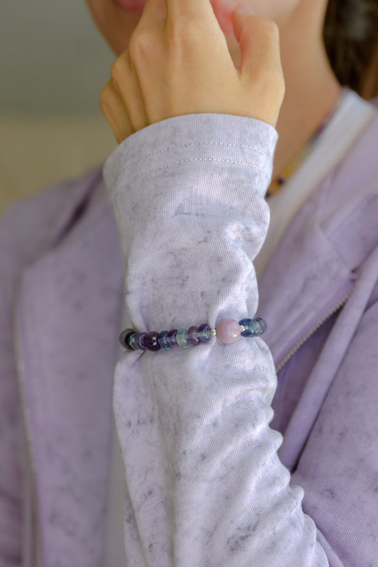Visionary Spark Bracelet | Rainbow Fluorite (A) Amethyst (A) Phosphosidelite