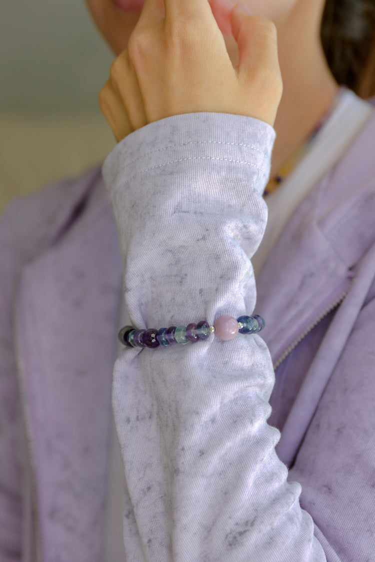 Visionary Spark Bracelet | Rainbow Fluorite (A) Amethyst (A) Phosphosidelite