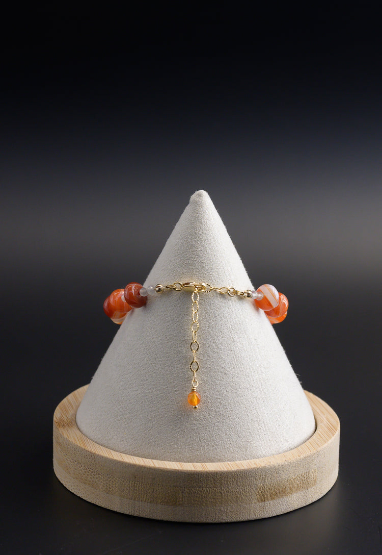 Red Hot Rhumba Carnelian Labradorite Bracelet