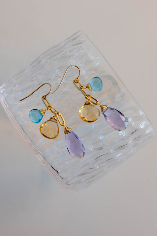 SKS Drop Earrings | Topaz