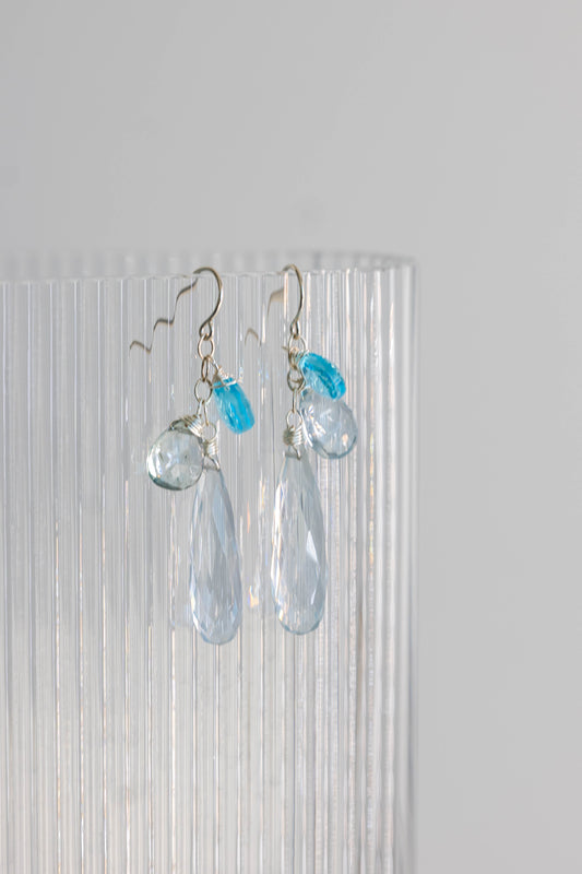 SKS Drop Earrings | Aquamarine Topaz