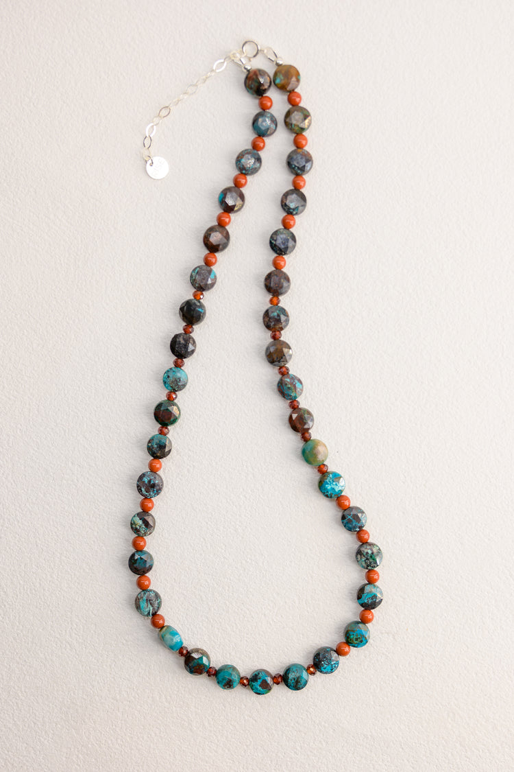 Red Fireworks Sky Necklace | Shattuckite Red Jasper Hessonite