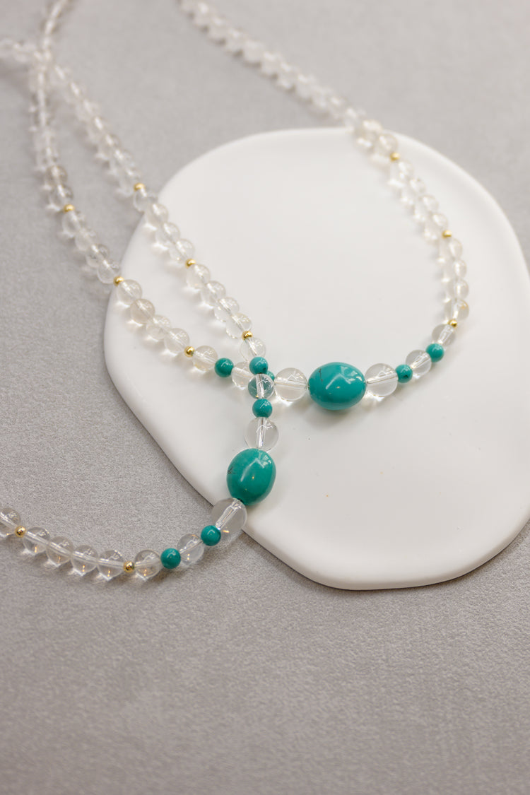 Thun Necklace | Turquoise(AAA) Clear Quartz(A)
