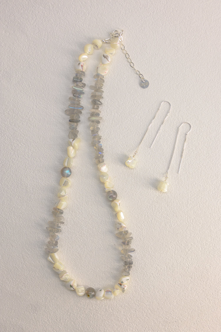 Lunar Tulip Earrnings | Mother of Pearl