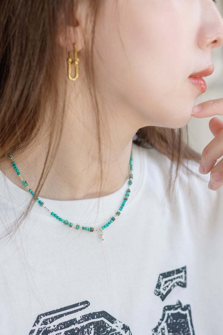 Silver Lining Turquoise Waves | Hubei Turquoise (A) Fine Silver .999