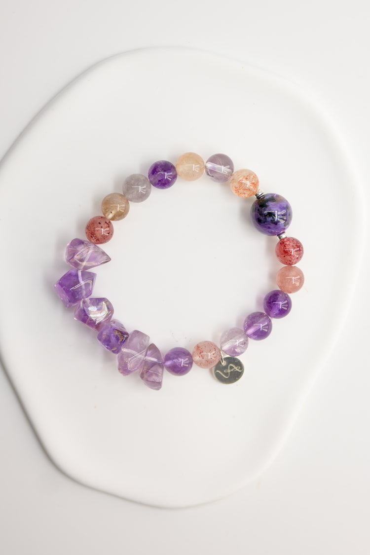 Visionary Spark Bracelet | Rainbow Super Seven Charoite Amethyst