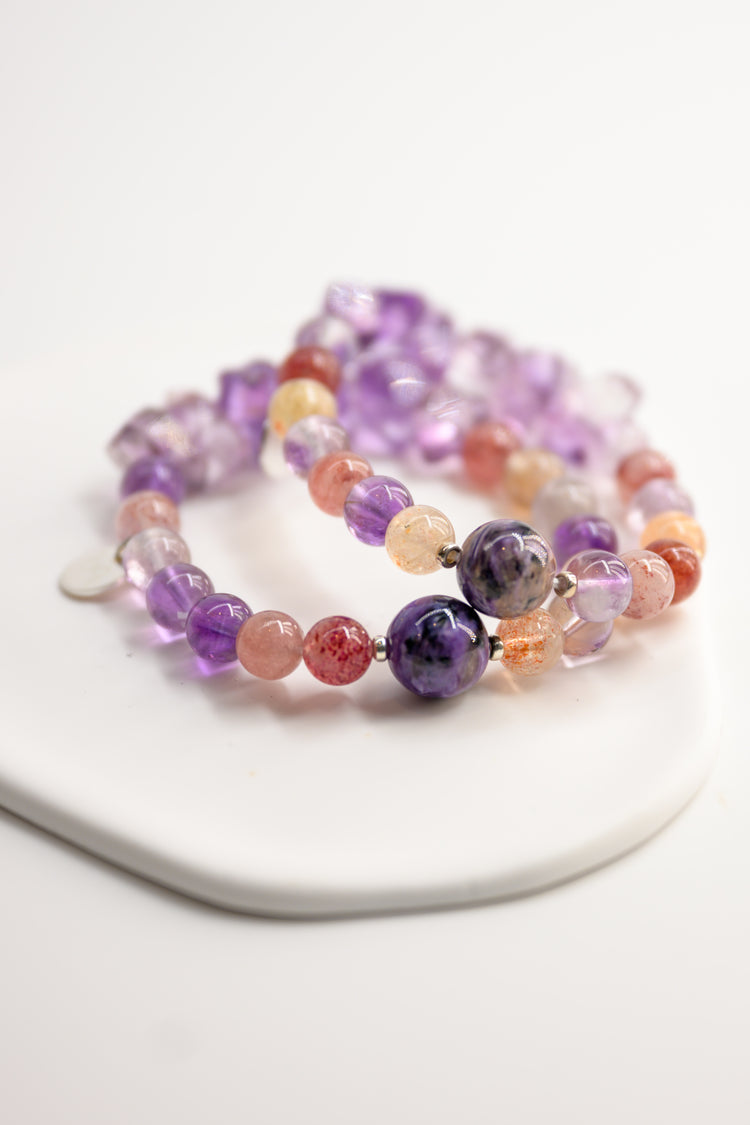 Visionary Spark Bracelet | Rainbow Super Seven Charoite Amethyst