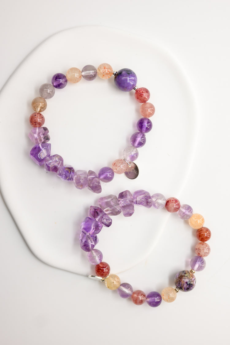 Visionary Spark Bracelet | Rainbow Super Seven Charoite Amethyst