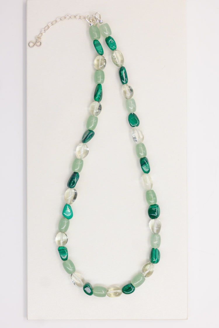 Botanical Bliss Necklace | Malachite Prasiolite Green Aventurine