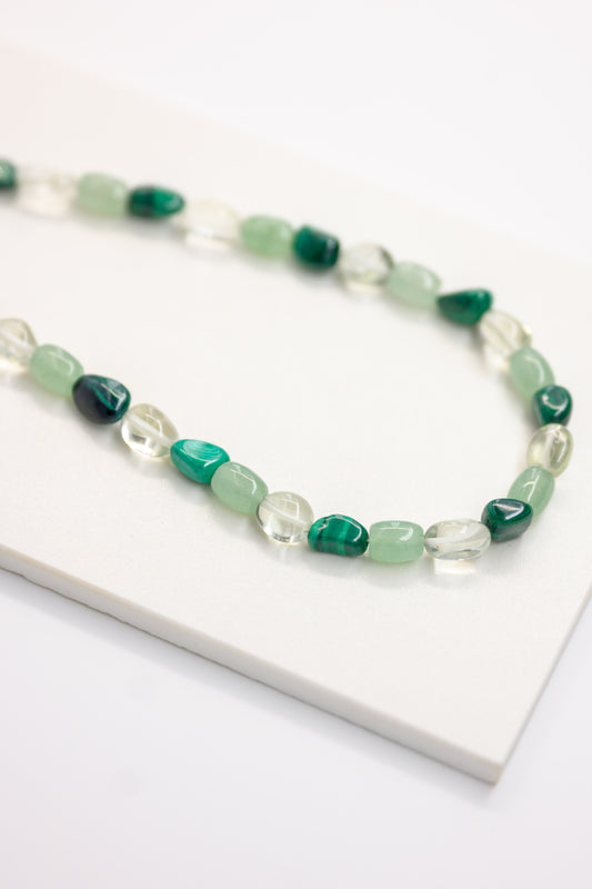 Botanical Bliss Necklace | Malachite Prasiolite Green Aventurine