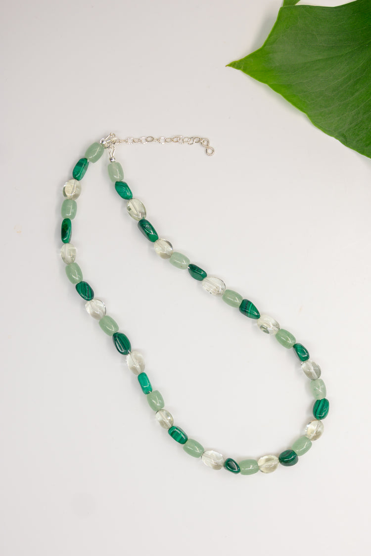 Botanical Bliss Necklace | Malachite Prasiolite Green Aventurine