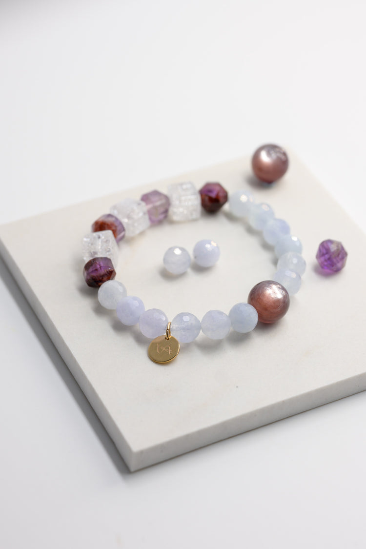 Visionary Spark Bracelet | Purple Mica Aquamarine Auralite-23