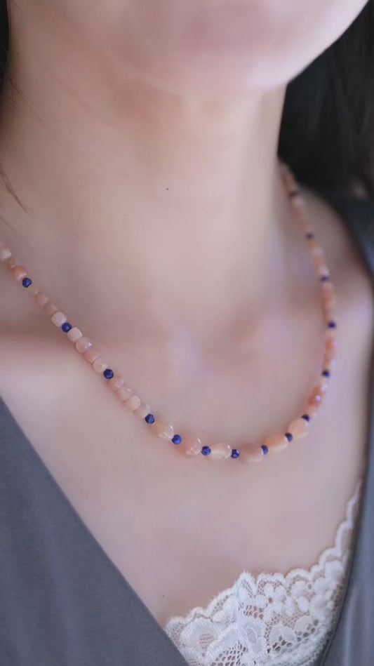 OnlyOne 1-12 Necklace | Peach Moonstone(A) Sodalite