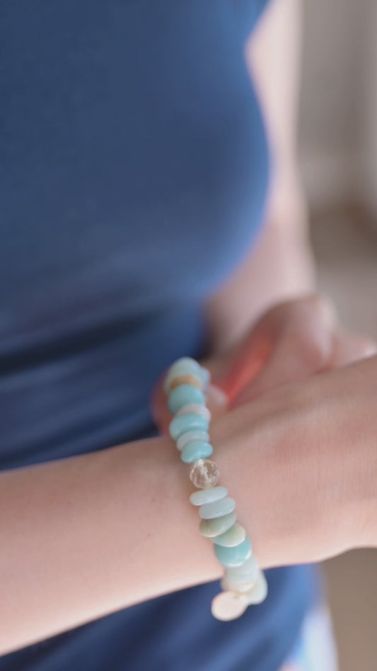 OnlyOne 1-5 Bracelet | Amazonite(AA) Citrine(A) Red Rutilated Quartz