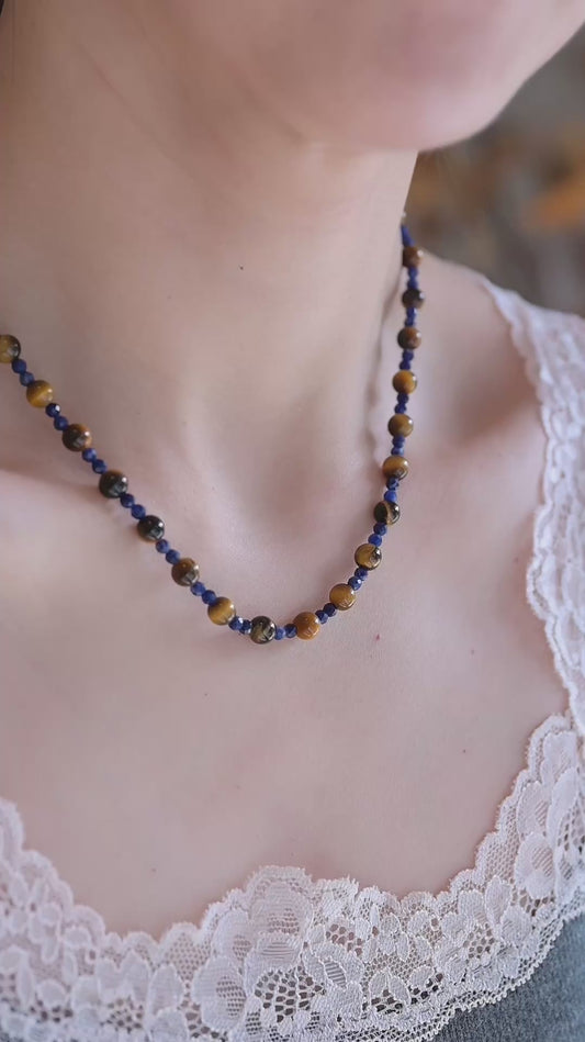Tide Power 2.0 Necklace | Tiger Eye(A) Sodalite