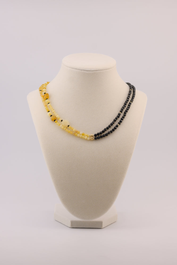Stargazing 7in1 Yellow Opal Onyx Necklace