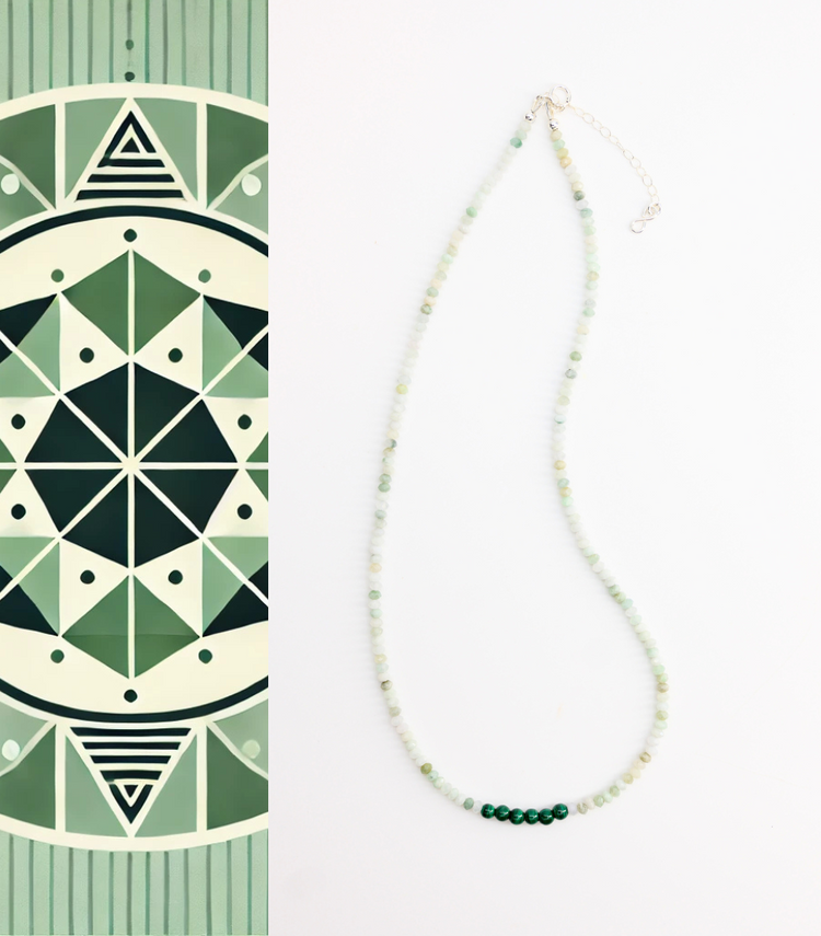 Basic1.0 | Burma Jade Malachite(A) Necklace