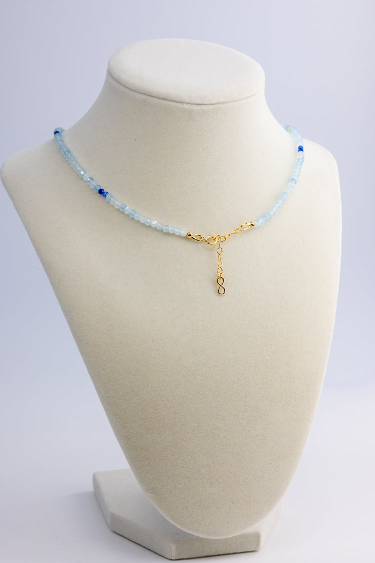 Aqua Sky Dream Aquamarine Necklace | Topaz Pendent