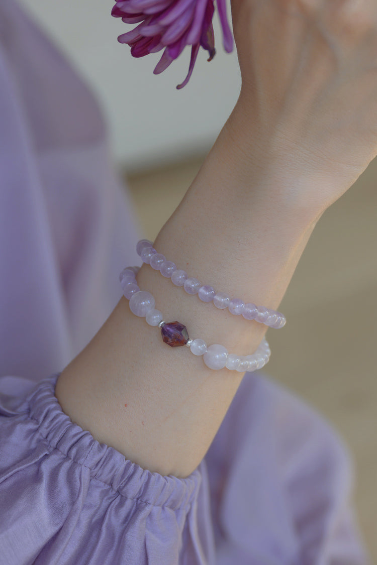 Visionary Spark Double-lined Bracelet | Lavender Amethyst Auralite-23