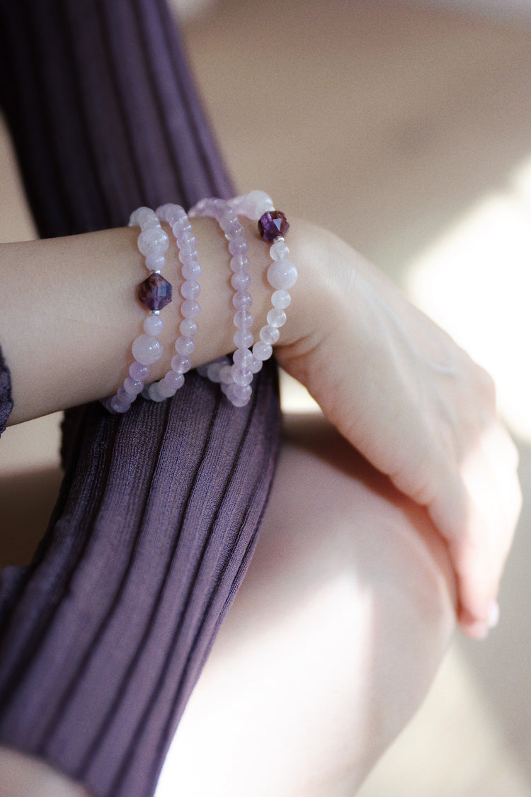 Visionary Spark Double-lined Bracelet | Lavender Amethyst Auralite-23