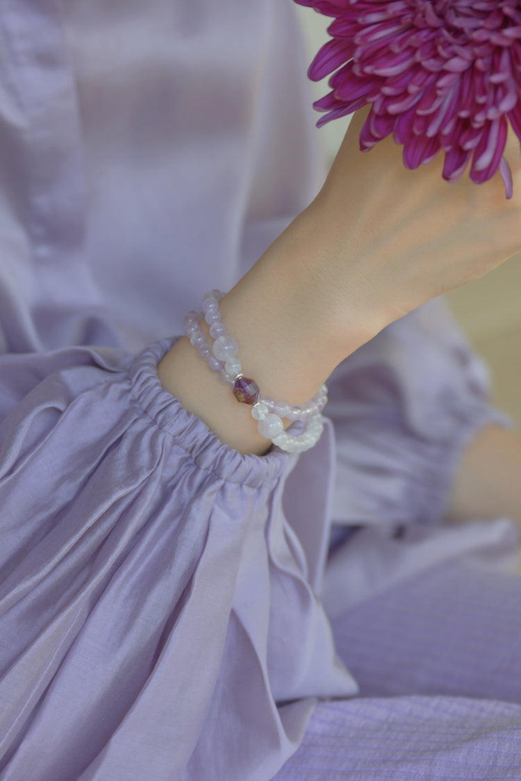 Visionary Spark Double-lined Bracelet | Lavender Amethyst Auralite-23