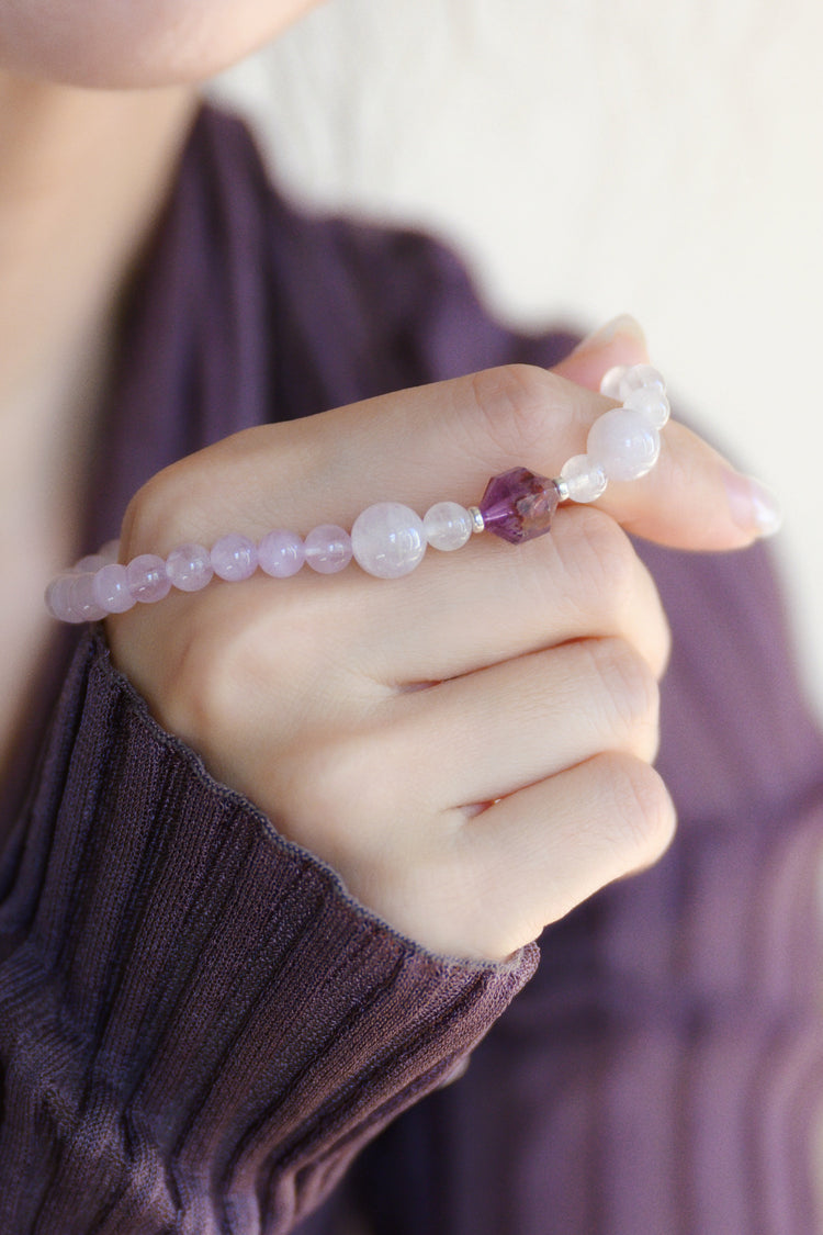 Visionary Spark Double-lined Bracelet | Lavender Amethyst Auralite-23