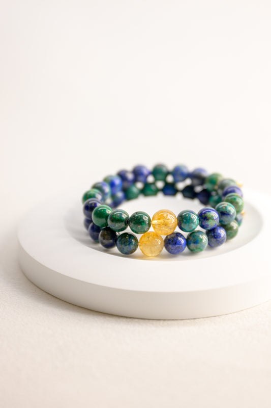 Blessed Moment Bracelet | Citrine(AAA) Azurite(A)