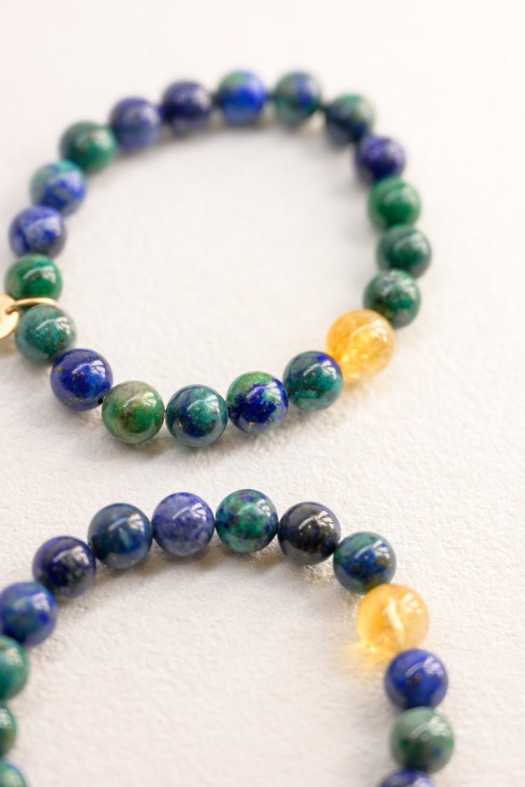 Blessed Moment Bracelet | Citrine(AAA) Azurite(A)